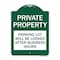 Signmission Private Property Parking Lot Locked After Business Hours Heavy-Gauge Alum, 18" x 24", GW-1824-23249 A-DES-GW-1824-23249 - alternate 1